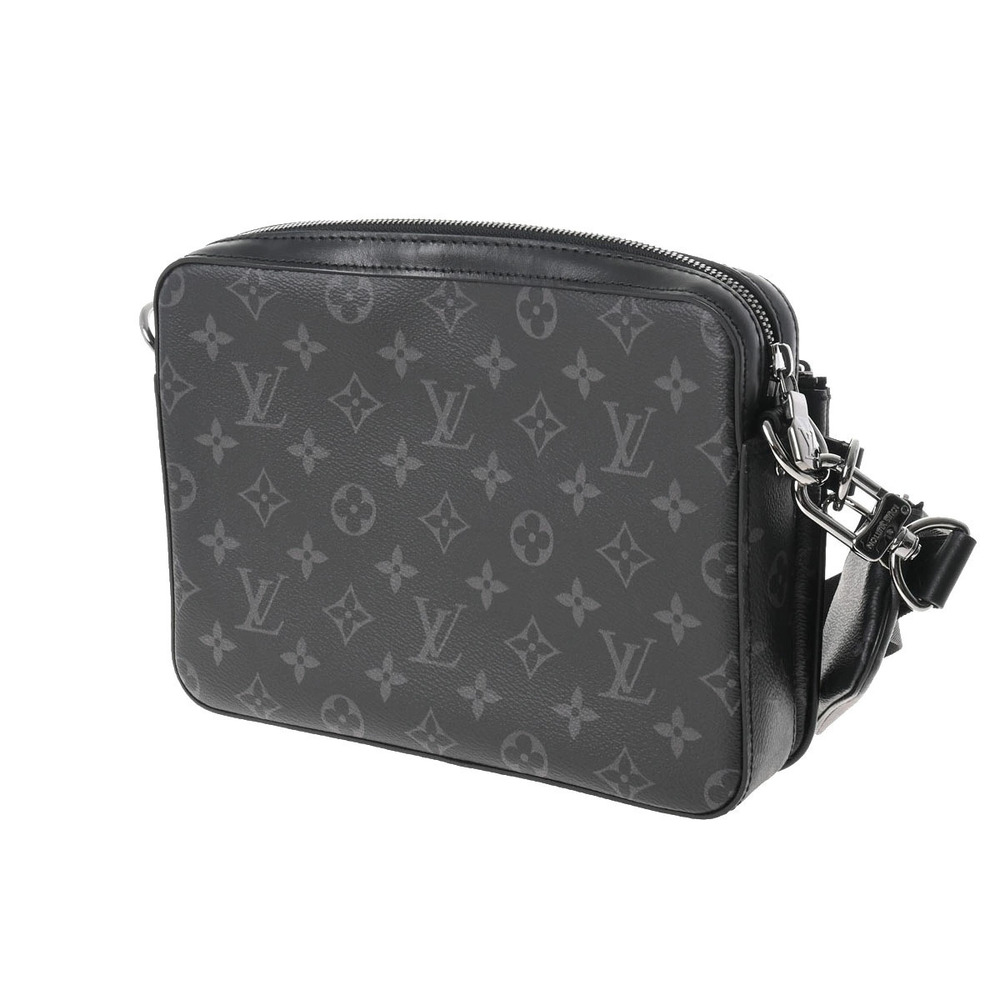 Louis Vuitton Eclipse Monogram Bag Shoulder Messenger Black Trio
